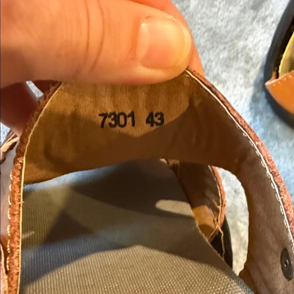 Casual Leather Fisherman Sandals - Tan/Brown size 43 UNISEX NIB
